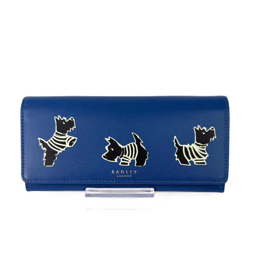 Radley London Stripey Dog Large Flapover Matinee (Yale) Wallet